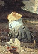 Paul-Camille Guigou The Washerwoman Sweden oil painting reproduction